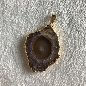 Stalactite slice pendant